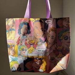 Brand New limited-edition ESTEE LAUDER Tote Comic vintage Beach Shopper Bag Size 12x17