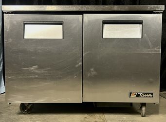 Freezer w/ 2 Solid Doors, Stainless Steel Exterior 