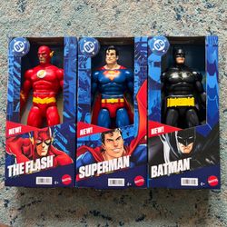 Mattel DC Comics 12-inch Core Class action figures Set Flash Batman Superman