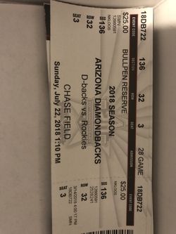 Diamondback Tickets!