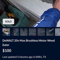 DeWALT 20v Max Brushless Motor Weed Eater