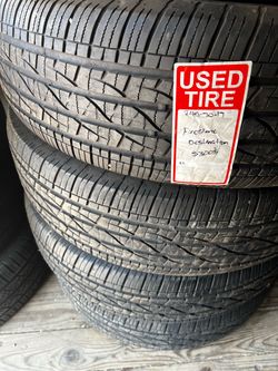 4 USED 24570R17 Firestone LE2 All Season tires and Alignment for $300  installed and balance.  24570R17 245/70/17 245/70/R17 245 70 17 245 70 R 17  Te