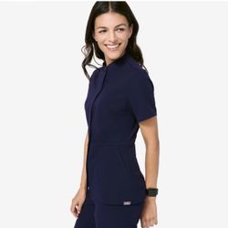 Rare! NWT Figs Zaba Top Navy Blue Medium