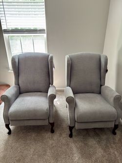 Brand New Reclining Wingback Chairs – Set of 2