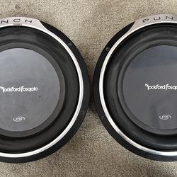 2 12 Inch Rockford Fosgate Punch Shallow P3SD412 Dual 4 ohm Subwoofer