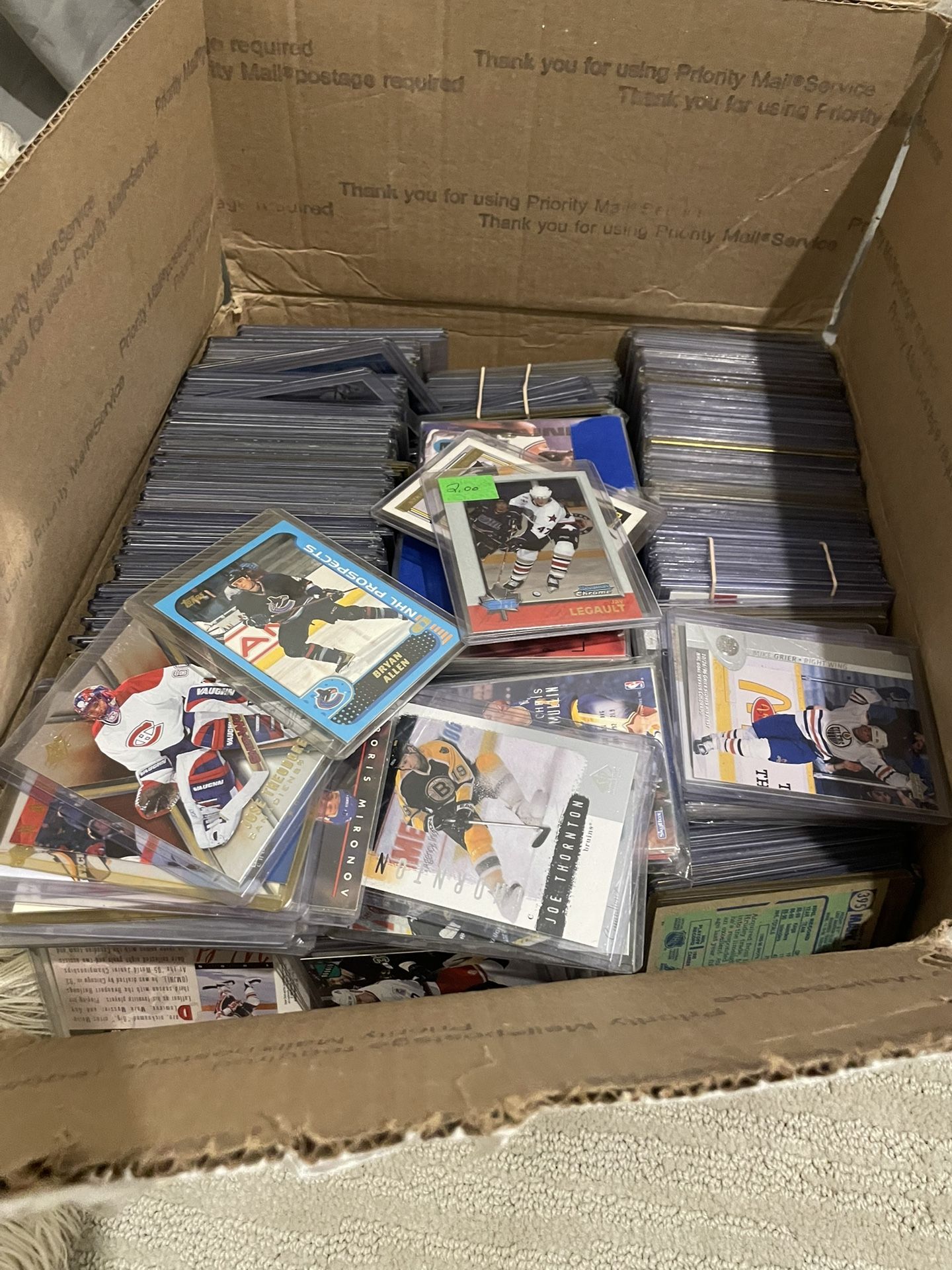 700+ Hockey Cards All In Toploaders 