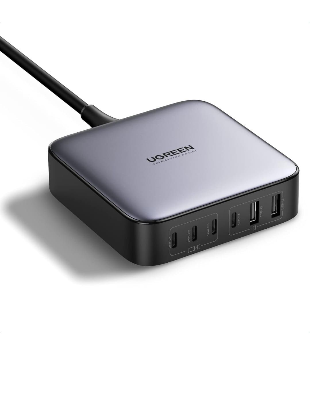 Luxury premium UGREEN 200W USB C Charger, Nexode 6-Port GaN Desktop Charger, USB C Charging Station