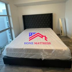 Hermosa Cama Queen Size 🔴‼️ Bed Frame 🔴‼️ Additional Mattress Price 