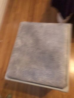 Painted Gray Vanity Bench
