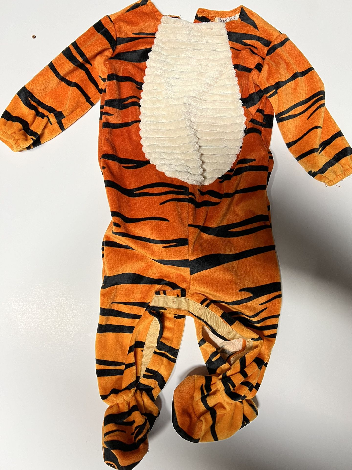 SPIRIT Halloween Costume Little Tiger Tot Jumpsuit Infant 0-6M Orange/Black