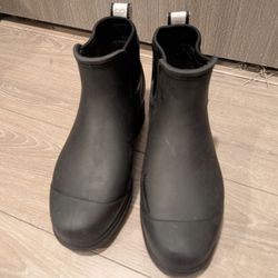 UGG Women's Droplet Chelsea Waterproof Rain Boot, Black, Size 7