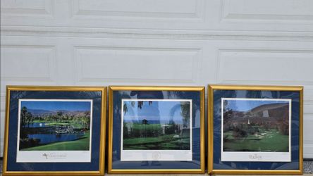 Golf course framed photos (3)