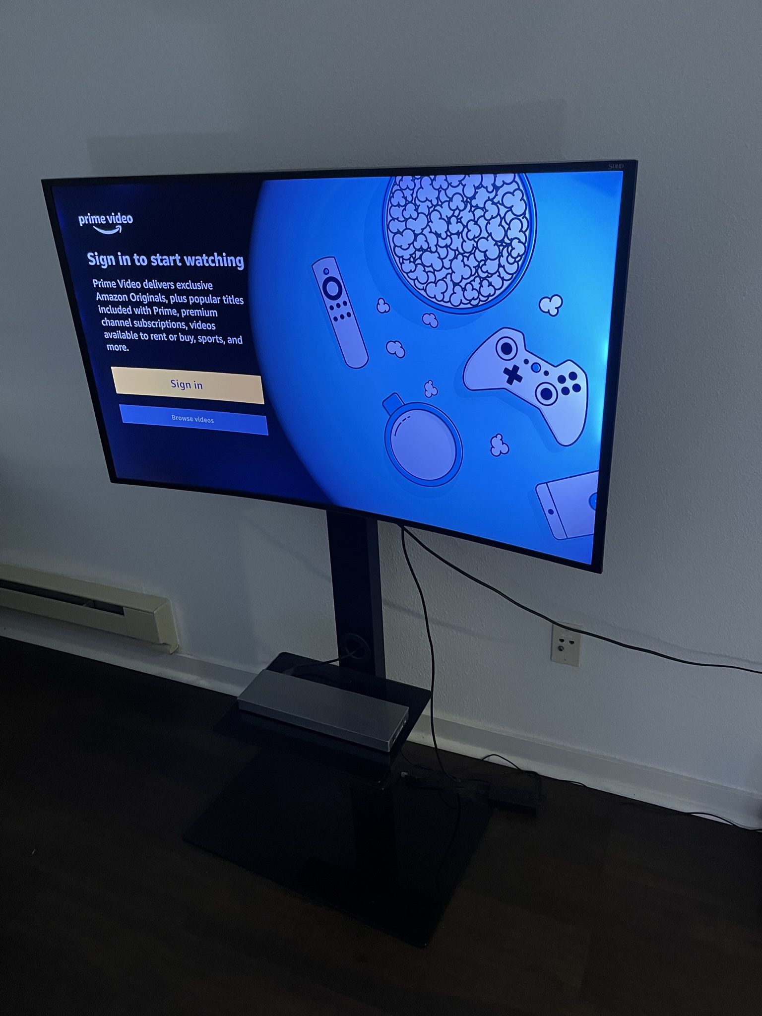 Samsung S Uhd Js 9000 HDTV Curved Smart 48” With Stand