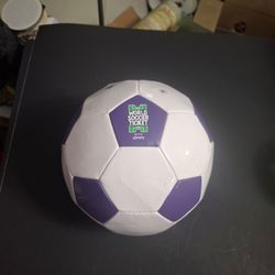 Infinity World Soccer Ticket Soccer Ball, Featuring The Signature Green Ticket Logo Of The Xfinity World Soccer Ticket Service Package, White & Purple
