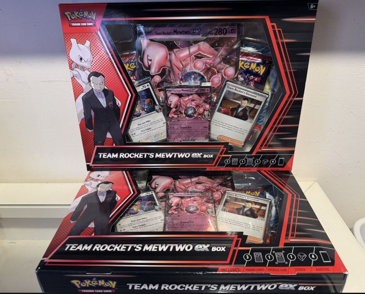 Pokémon TCG Team Rocket Mewtwo Ex Box