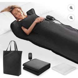 Naipo Portable Infrared Sauna Blanket, 6 ft x 2.6 ft, 86-158℉, Remote Control
