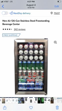 New air 126-can Stainless steel freestanding beverage