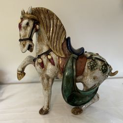 Chinese WAR HORSE Tang Dynasty Heavy 14 Pound With Stand 