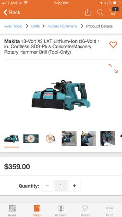 Makita 36v sds rotary hammer