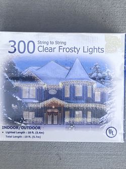 Lot Of 12 New 300 Clear String To String Icicle Christmas Lights 18’ea