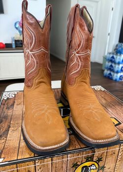 Western Cowboy Boots Square Toe