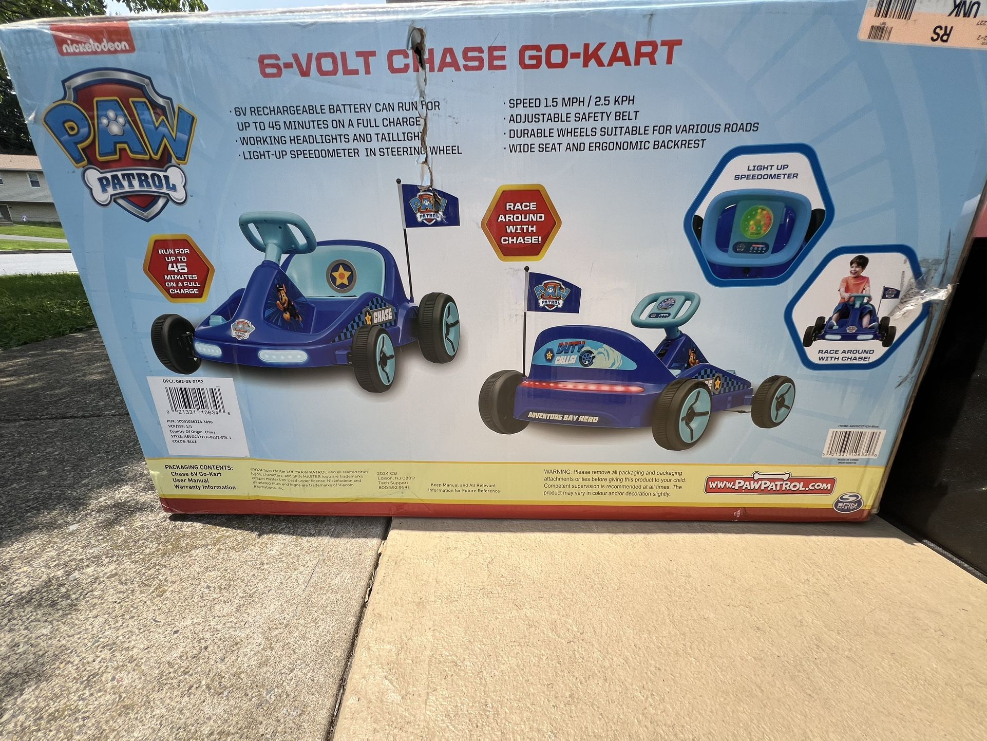 Paw Patrol 6-volt Chase Go Kart 