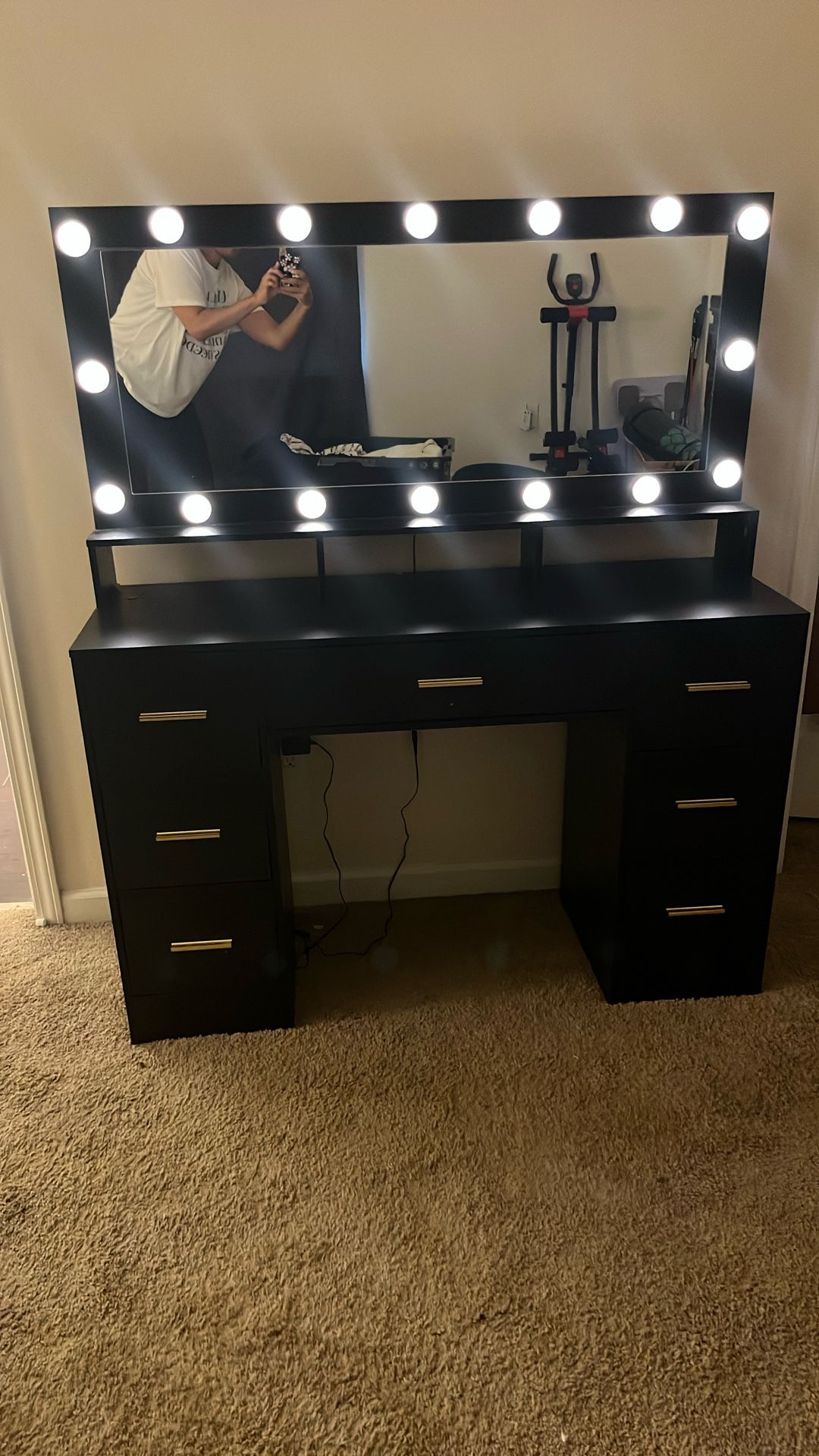 Large Black Vanity