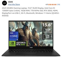 ASUS - 15.6" OLED Laptop - Intel Core i9-13900H - NVIDIA RTX3050 6GB with 16GB Memory - 1TB SSD - Black
