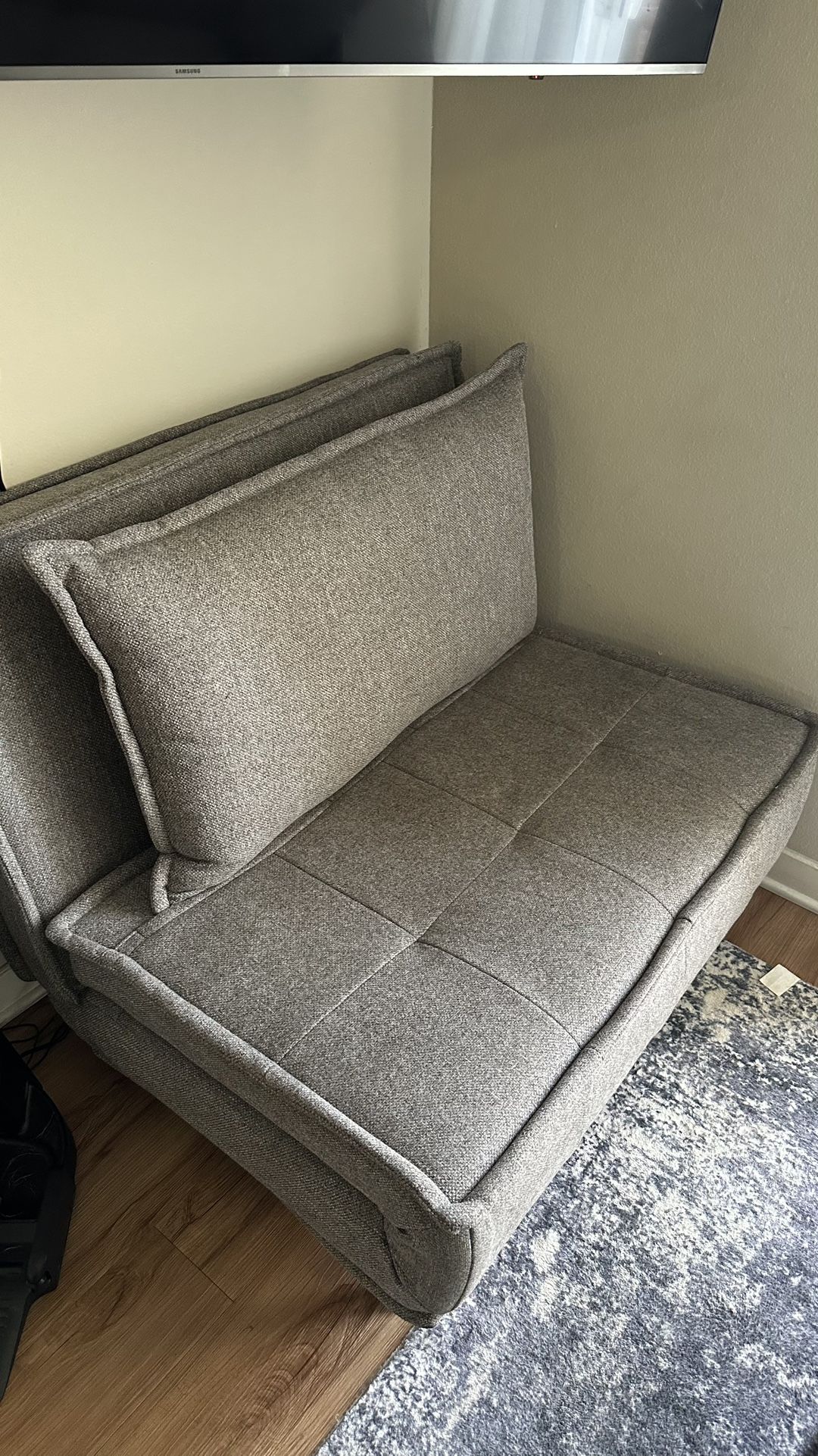 Convertible Upholstered Accent Chair - Turns into Bed (Set of 2)