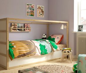 IKEA KURA Reversible Twin Bed (White/Pine)