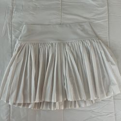 White Pleated Skirt