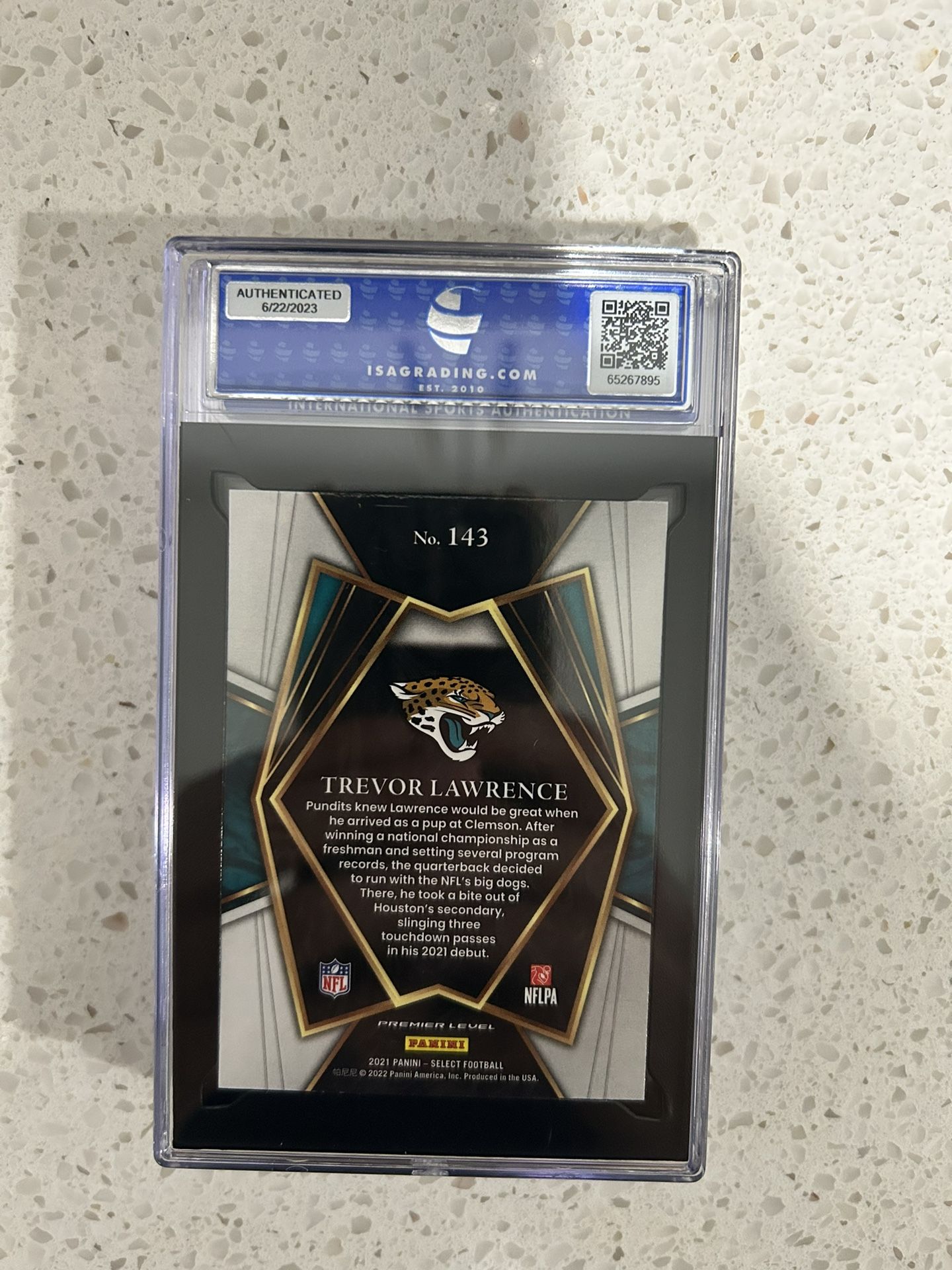 2021 Panini Select Trevor Lawrence Rookie Card ISA MINT 9. Jaguars for Sale  in Pompano Beach, FL - OfferUp