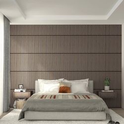 Artika Sonolok Acoustic Slat Panel Set In Oak or Walnut Covers 15.5 sq. ft.