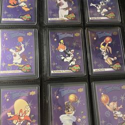 Space jam cards and Pokemon cards