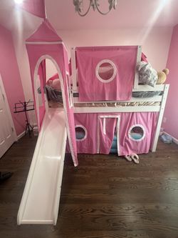 Pink Twin Loft Bed
