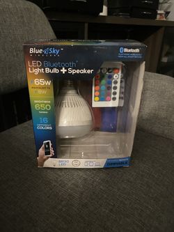 LED Bluetooth Lightbulb Plus Speaker 