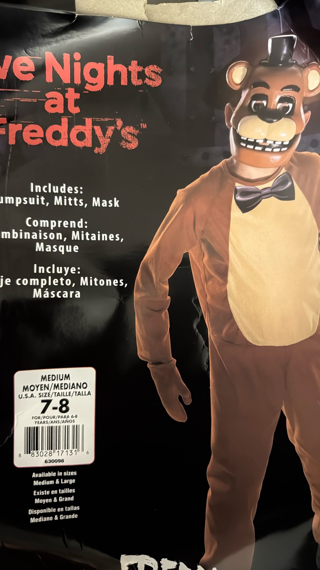 Five Nights At Freddys Size 78