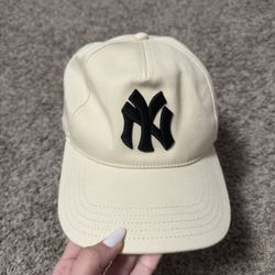 American Needle NY Yankees Snapback Cap — Cream/Beige