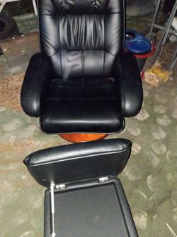 Benchmaster leather chair and stool
