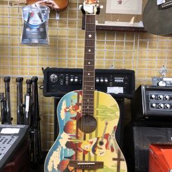 Recording King 7/8 Scale Rodeo Sweetheart Acoustic Guitar (Scratches On Back Of Guitar)