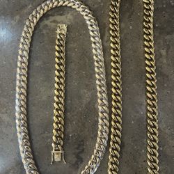 Cuban Link Chain and Bracelet Set 16mm 30” And 8.5”