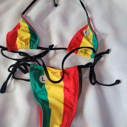 MEET ME IN JAMAICA! 2piece bikini *NEW*LARGE