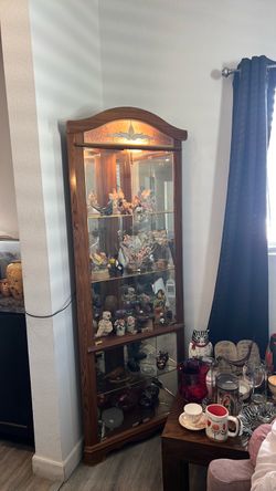 Oak Corner Hutch