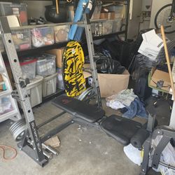 Bench Press With Weights And Barbell 