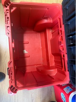 Milwaukee pack out rolling box with tools
