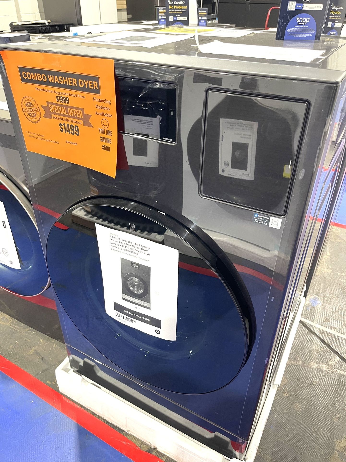 New Samsung bespoke Wash/Dry Combo With Netflix U Tube