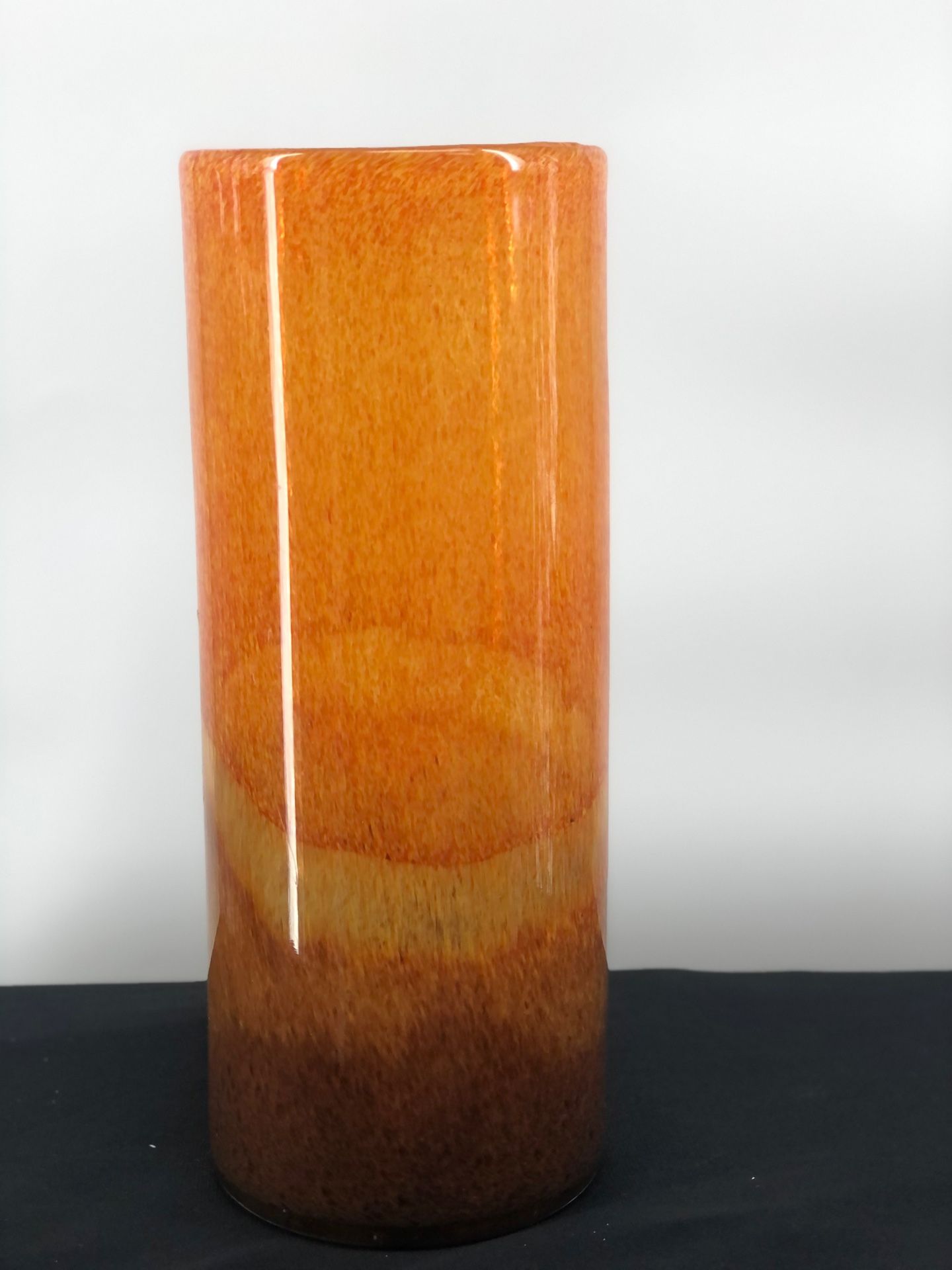 Amber glass vase