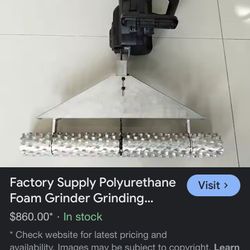 Polyurethane Foam Grinder  Grinding It’s A 14” Makita Chainsaw With A Attachment 