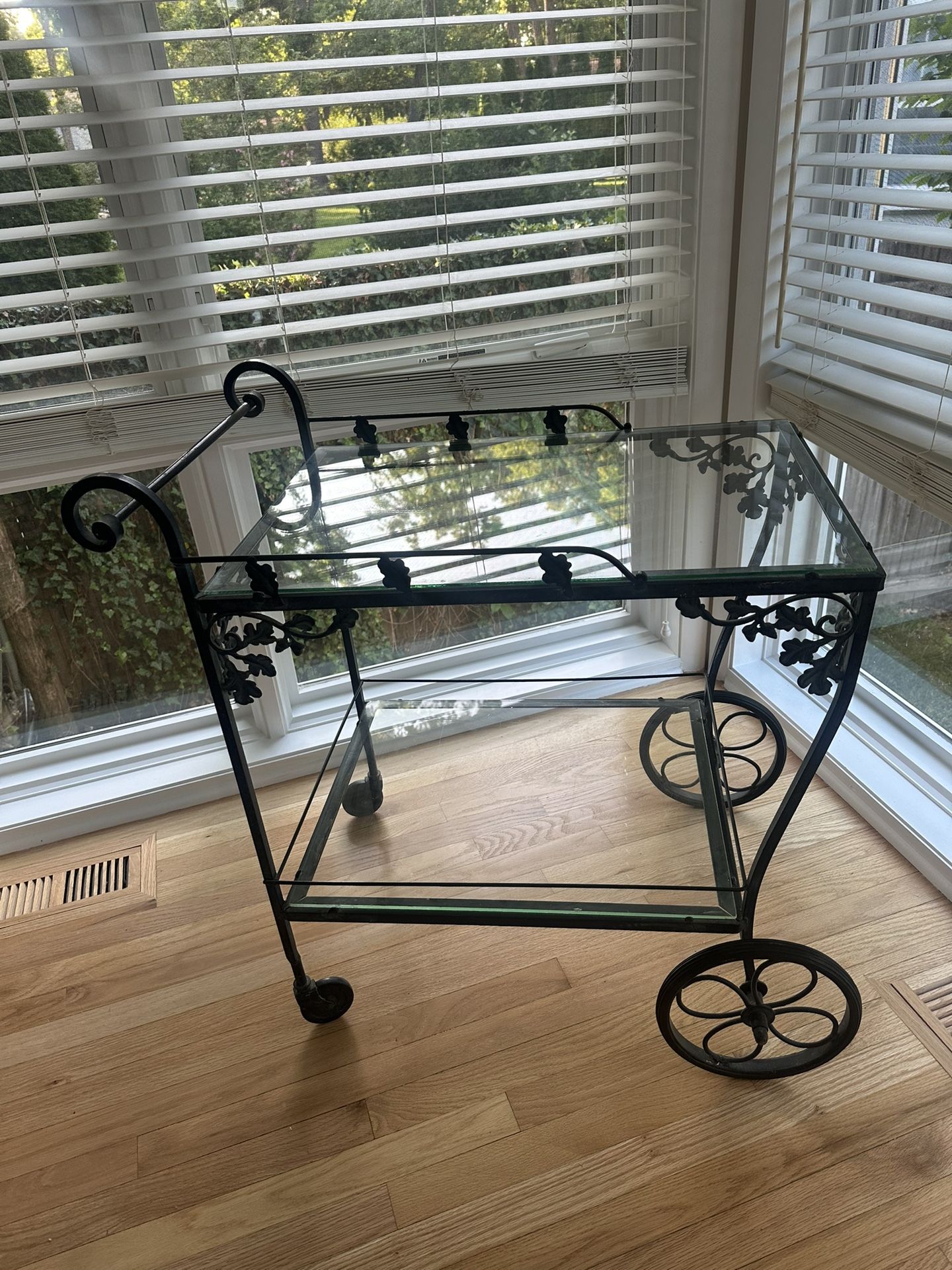 Black Wrought Iron Butler Table