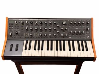 Moog Subsequent 37 and Dust Cover